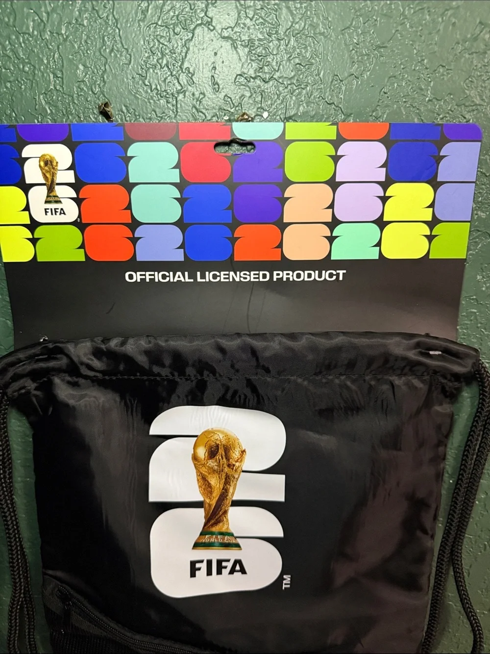 NEW! FIFA World Cup 2026 Tilt Backsack Drawstring Backpack Official Licensed